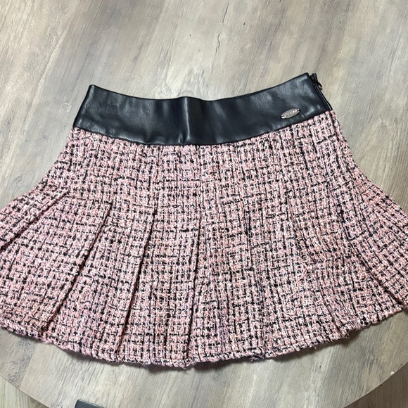Guess Other - Guess Pink Tweed Mini Skirt with Black Band